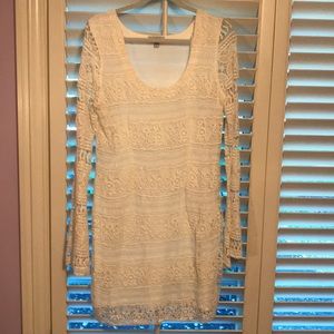Bebe white lace dress